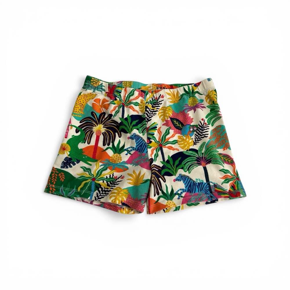 Mini Boden Tropical Animals Print Girls Cotton Shorts Sz 11-12Y